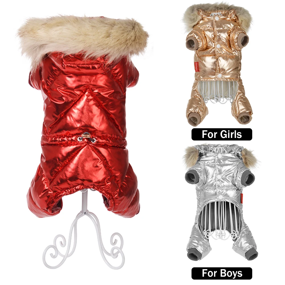 Monos cálidos de invierno para perros, chaqueta impermeable con capucha extraíble, monos para cachorros, Chihuahua, abrigo de Bulldog Francés, ropa para mascotas, disfraz