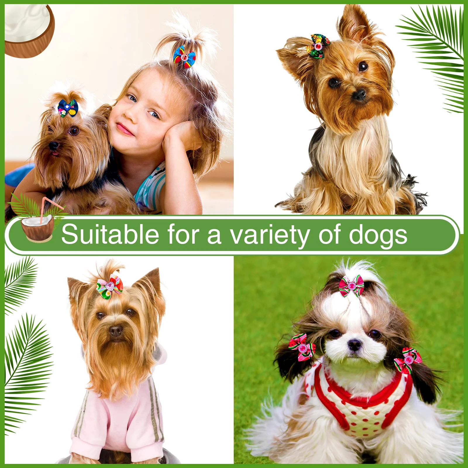 Lazos para el pelo de perros con diamantes – San Valentín - imagen 3