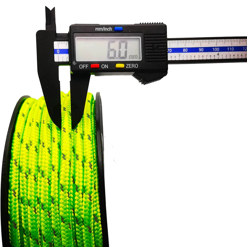 Paracord reflectante de 30M, cuerda de paracaídas de 6mm, cuerda de supervivencia para acampar al aire libre, cordón duradero para tienda de paraguas, correa para tendedero - imagen 3