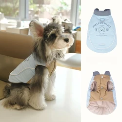 Abrigo de cuello alto para otoño/invierno para mascotas, camiseta sin mangas de dos piernas para perros pequeños, ropa para perros pequeños, ropa para cachorros