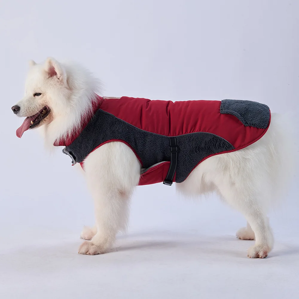 Abrigo acolchado para perros exteriores - cremallera y reflectante - imagen 4