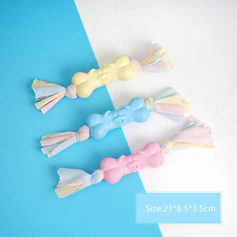 Juguete para masticar para perros pequeños, nudo TPR resistente a mordeduras, limpieza de dientes molares, accesorio de entrenamiento interactivo para mascotas