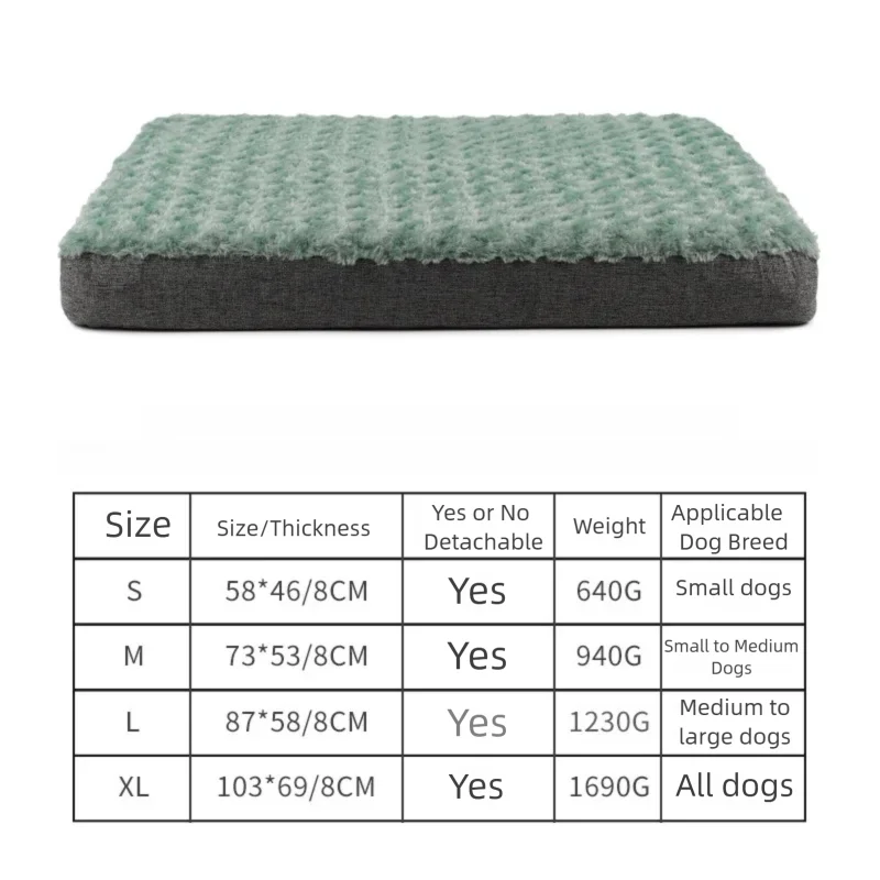 Cama de felpa para mascotas, cojín lavable antideslizante, funda extraíble para gatos, perros, uso en todas las estaciones, almohadilla de esponja de pelo corto, estera para mascotas - imagen 5