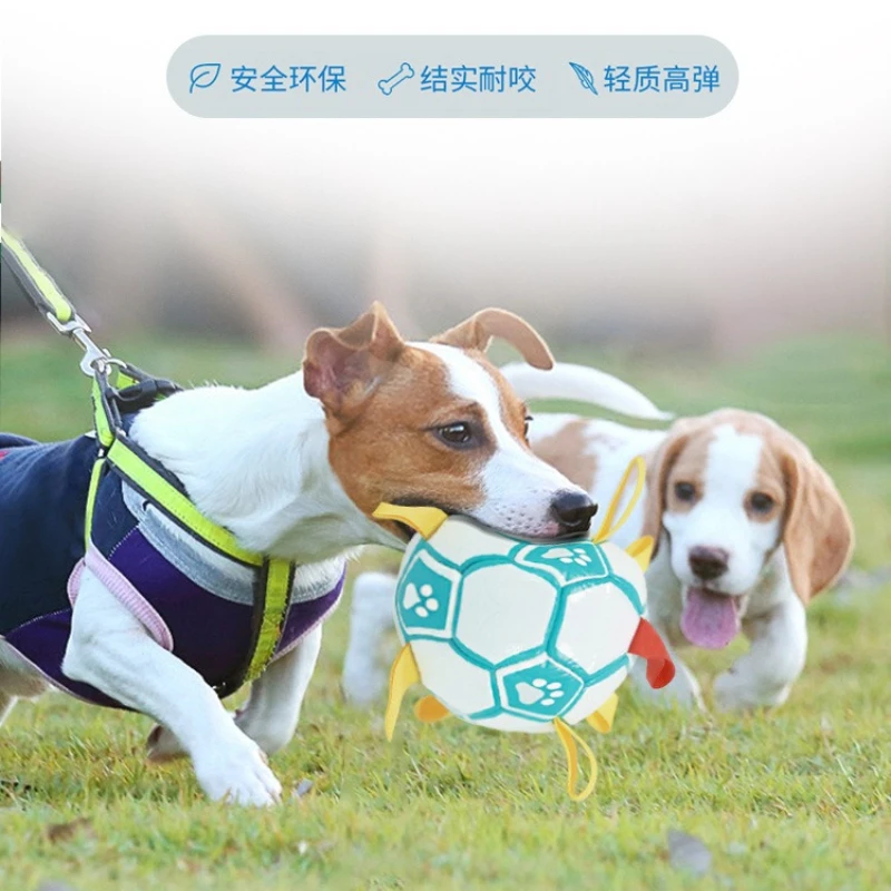 Pelota resistente a mordeduras para perros – Juguete fútbol exterior - imagen 4
