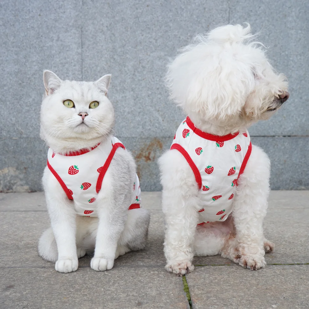Camiseta de algodón transpirable para perro, chaleco para perros pequeños, medianos y grandes, a prueba de caída de pelo, camisetas sin mangas para cachorros, Corgi Husky - imagen 5