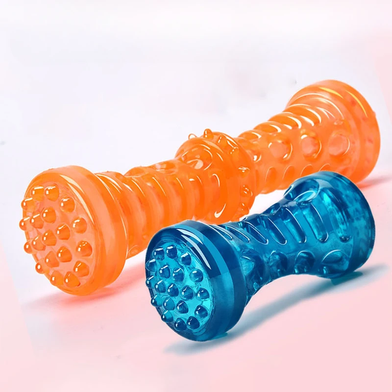 Juguetes de goma para perros grandes, juguetes interactivos para masticar, resistentes a las mordeduras, entrenamiento chirriante, limpieza de dientes