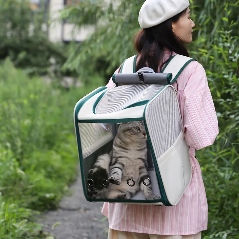 Cat Bag Go Out Portable Backpack Portable Breathable Large Space Cat Dog Backpack Pet Bag Pet Products - imagen 2