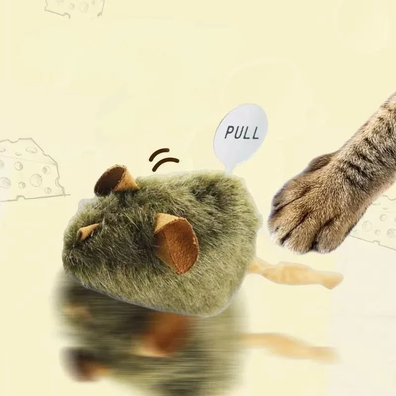 Divertido juguete de peluche para gatos, ratón de simulación con chirrido automático, interactivo y resistente a las mordeduras, suministros ideales para mascotas para gatitos - imagen 2