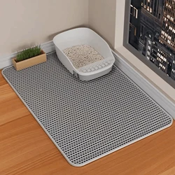 Estera impermeable de doble capa para arena de gatos - lavable