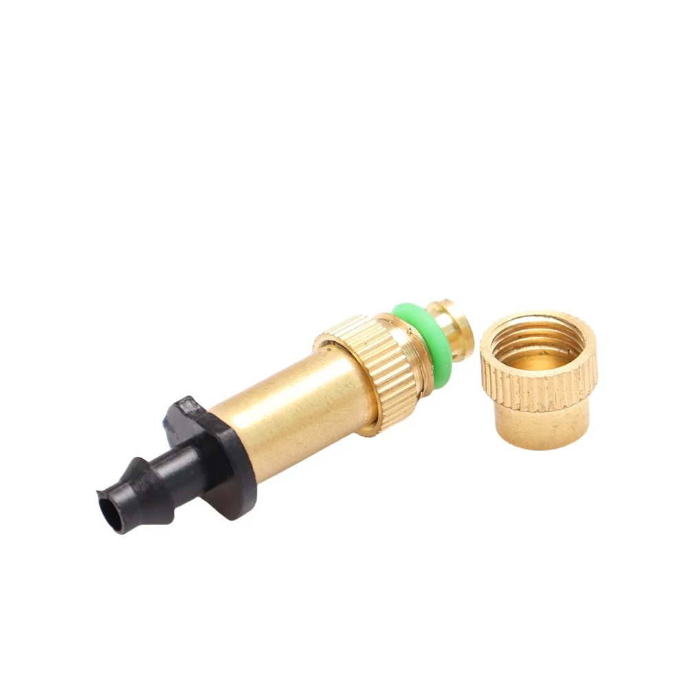 Sistema de riego de 15M-30M, boquilla de cobre para riego de jardín, boquillas atomizadoras de latón de 1/4 pulgadas, manguera de 4/7mm para invernadero de Patio - imagen 4