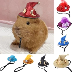 Sombrero para mascotas de 5/7 cm de diámetro para hámster, rata, conejillo de indias, bonitos sombreros ajustables para animales pequeños, accesorios para mascotas, gorros para disfraces de fiesta