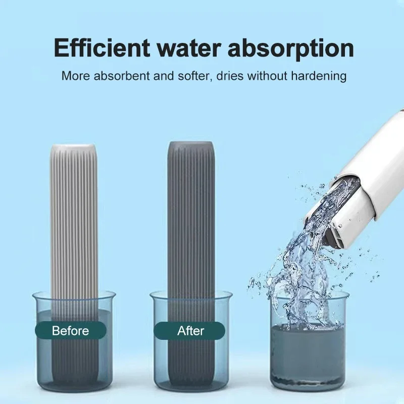 Mini fregona de limpieza de suelo, mopa exprimible portátil para el hogar, cocina, coche, lavado de ventanas de vidrio, herramientas de escobas de baño - imagen 2