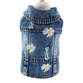 blue daisy vest