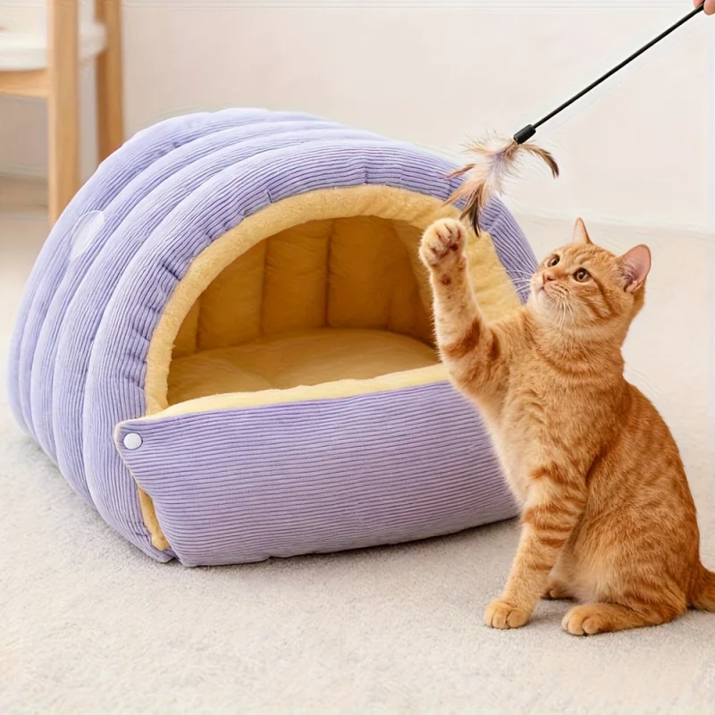 Winter Warm Cat Bed Warm Pet House Pet Sleeping Nest Thickening Warmth Soft Kittens Sleeping Bed Cat Cave For Pet Cat Dog Warmth - imagen 3