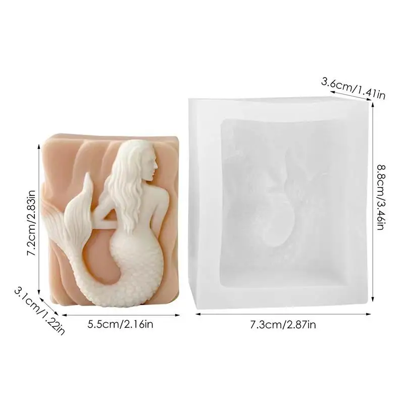 Molde de silicona 3D para velas perfumadas, molde de jabón de silicona para jabones hechos a mano DIY, barras de loción, cera, arcilla, manualidades artísticas - imagen 5