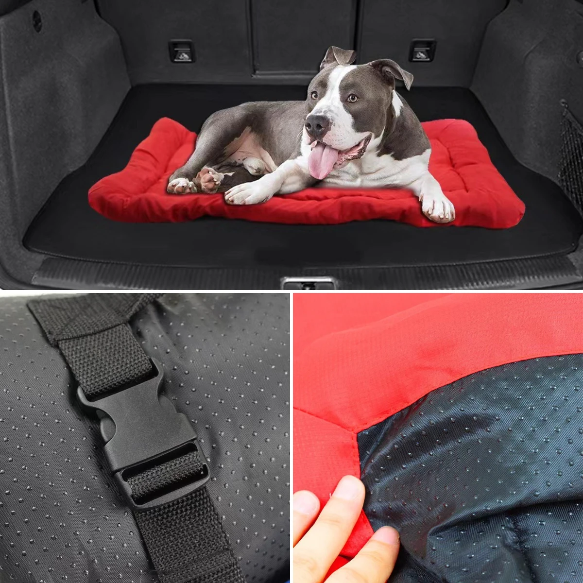 Estera portátil impermeable para cama de perro, almohadilla plegable para mascotas al aire libre con correas de transporte, duradera y lavable para acampar, viajar y patio trasero - imagen 3