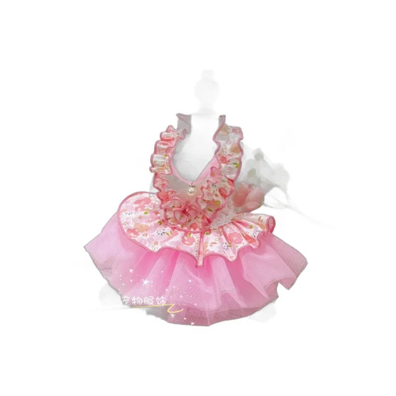 Vestido de encaje y tul para perros pequeños – Princesa Yorkie Bichón - imagen 3