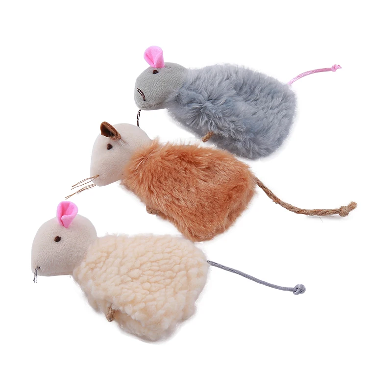 Juguete de Velcro de felpa para gato, ratón con función de comida con fugas para acompañar a las mascotas, suministros divertidos - imagen 4