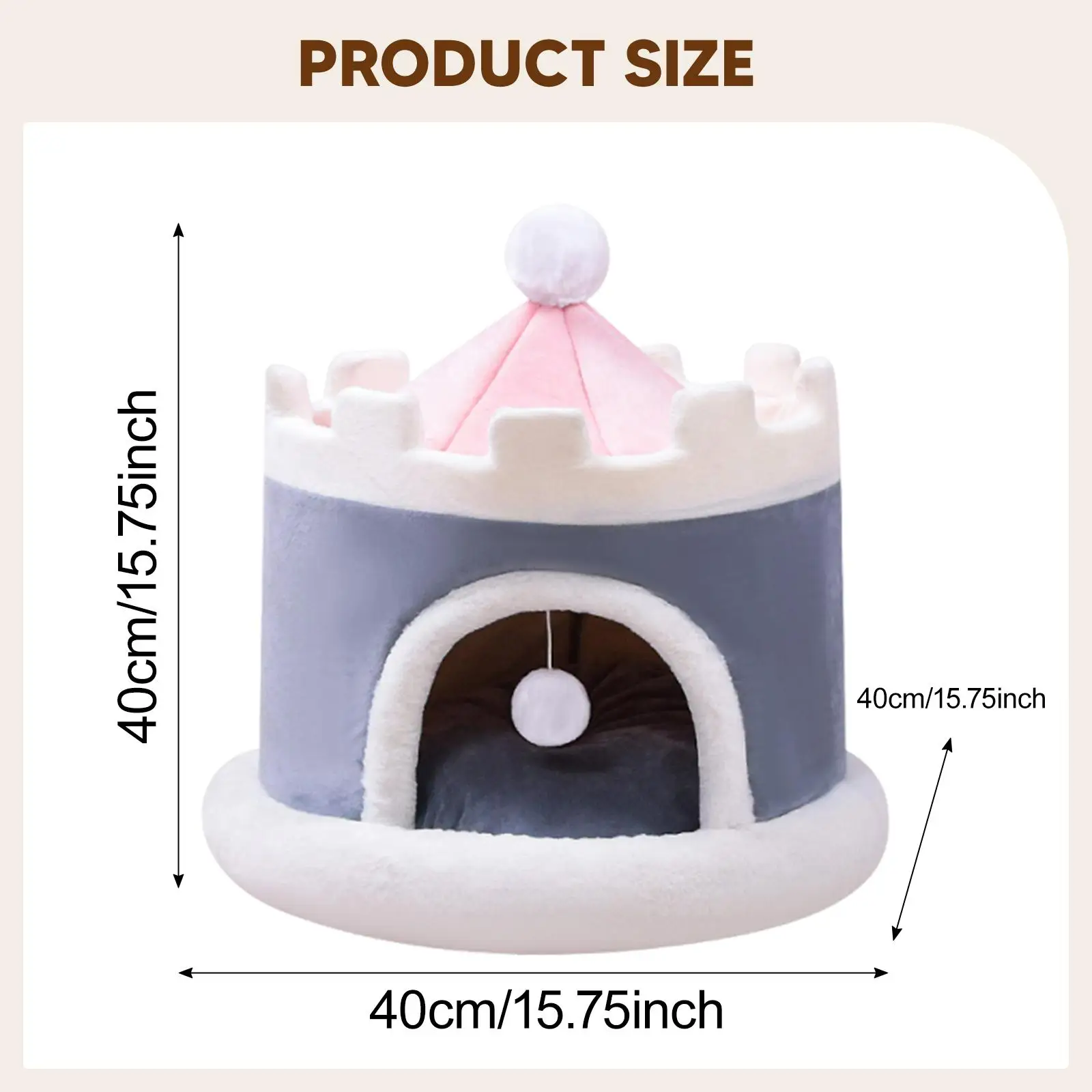 Pet Cat Bed Sleeping Bed for Indoor Cats Four Seasons Use Puppy Kennel Amusement Multifunctional Washable Dog House Cat House