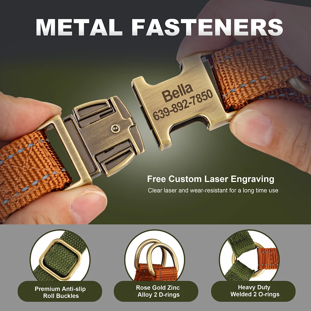 Nuevo arnés para perros personalizado, arnés reflectante de nailon para perros, chaleco con etiqueta de identificación para mascotas grabada gratis, arneses para perros pequeños, medianos y grandes, Pug - imagen 3