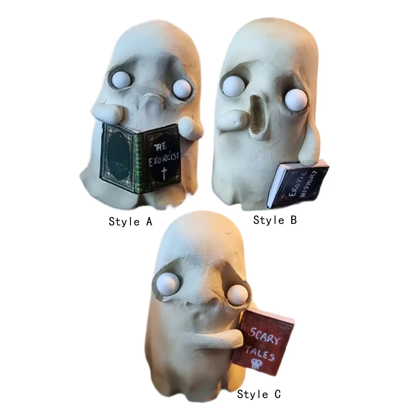 Miniature Ghost Figurine Cute Table Landscaping Accessories Holiday Festival Multifunctional Desktop Halloween Ghost Figurine