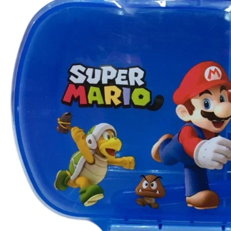 Super Marios Bros-fiambrera para niños, caja Bento de Anime para estudiantes, contenedor de comida, ensaladera, Camping al aire libre, Picnic, contenedor Bento - imagen 4