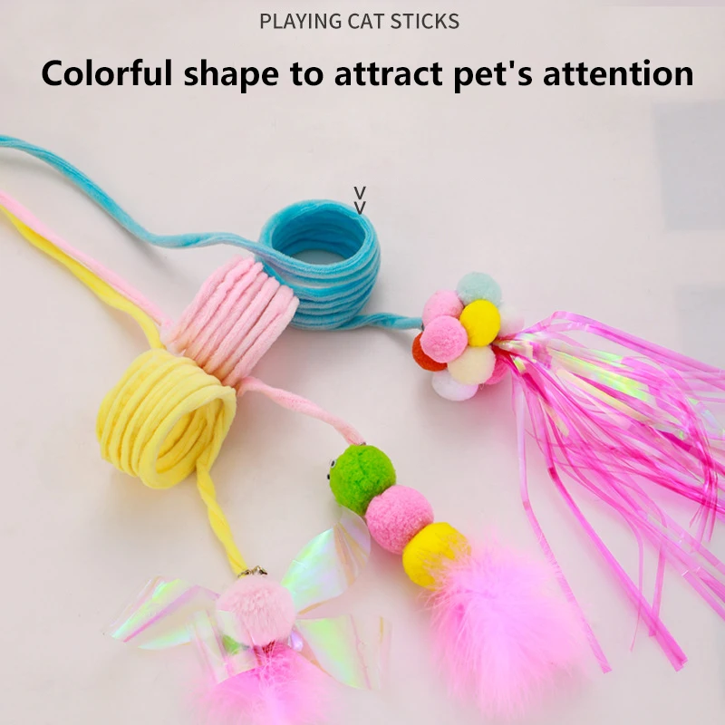 Columpio de elasticidad para gato, juguete interactivo colgante, telescópico, divertido palo de gato, campana, hierba gatera, rompecabezas, juguete para mascotas, suministros para mascotas - imagen 4
