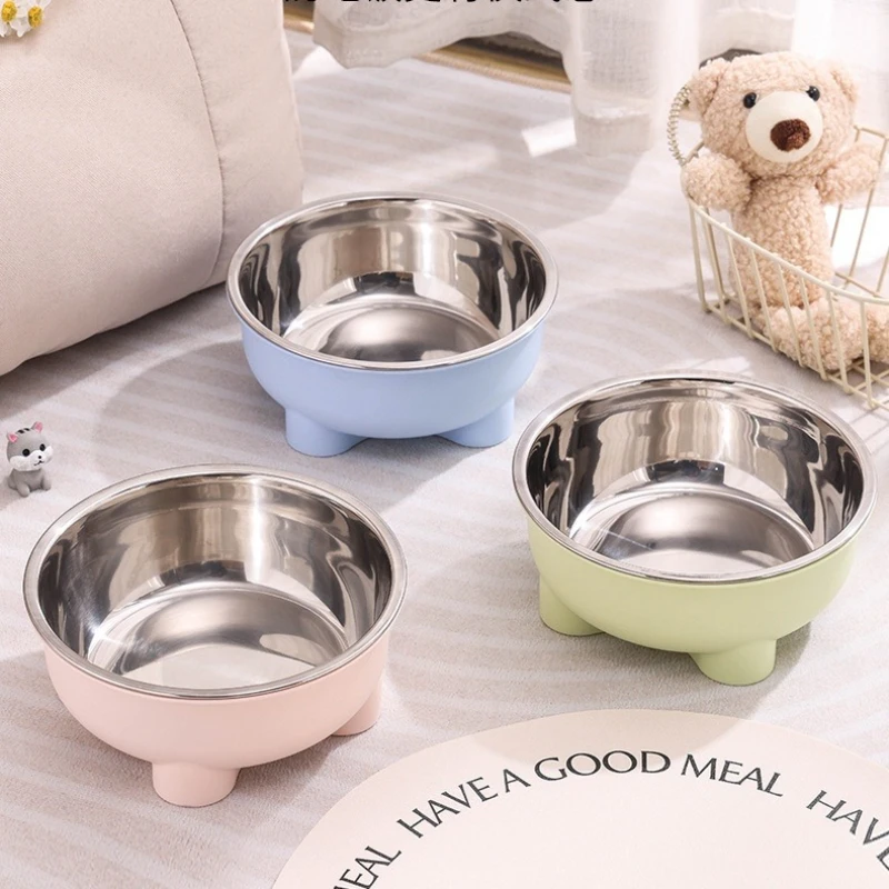 Cuenco elevado de acero inoxidable para mascotas: comedero antideslizante con amplia capacidad para perros y gatos: soporte para el cuello para una fácil alimentación - imagen 5