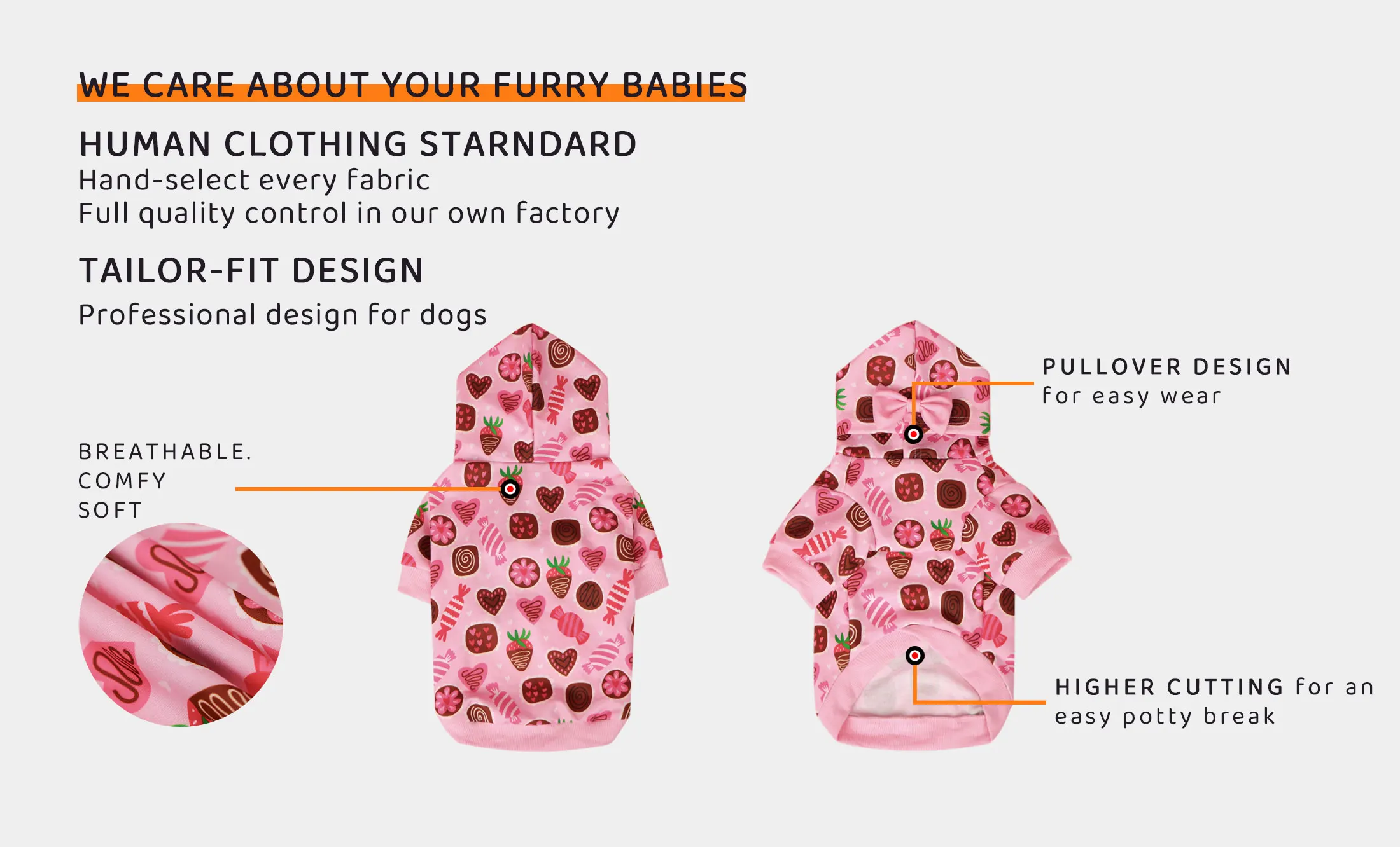Sudadera con capucha para perro mediano