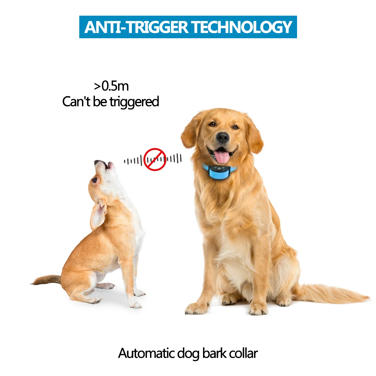 Collar antiladridos para cachorros, 7 modos, 5 sensibilidad, ajustable, sin disparos falsos, entrenamiento de detección inteligente recargable - imagen 2