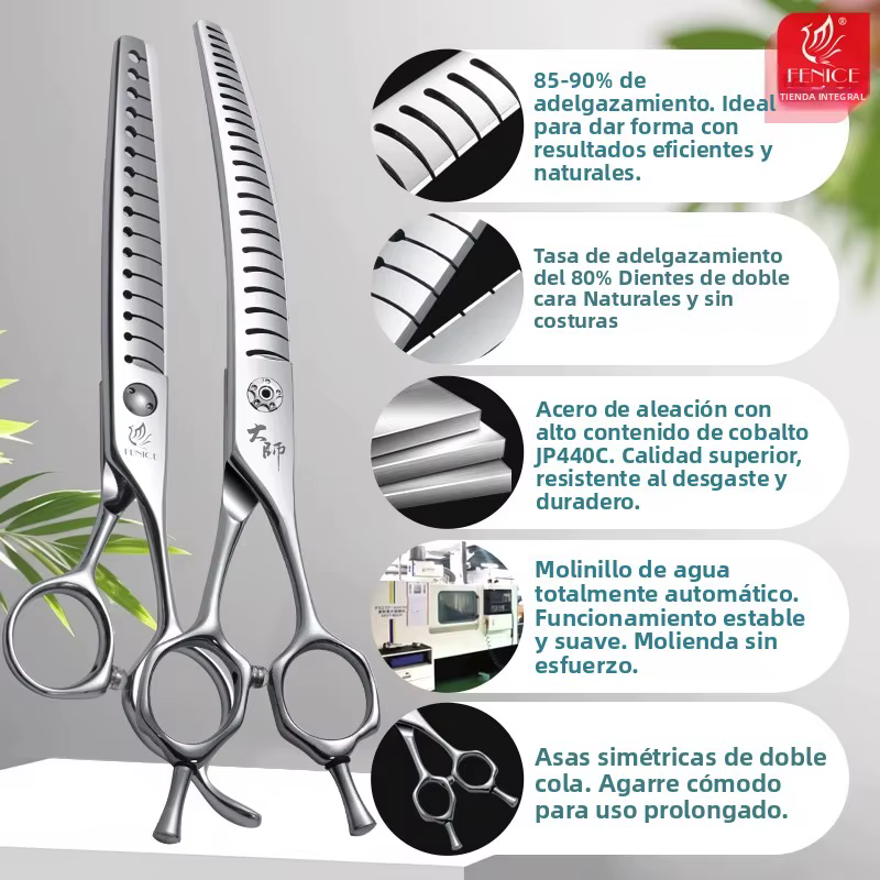 Tijeras profesionales para corte de pelo canino - Rectas y curvas - imagen 3