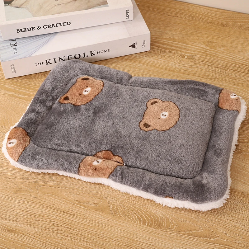 Esteras suaves para cama de gato, esteras cortas de felpa para dormir para gatos, perros pequeños, conejo, manta para mascotas, cojín cálido, accesorios para gatos - imagen 3