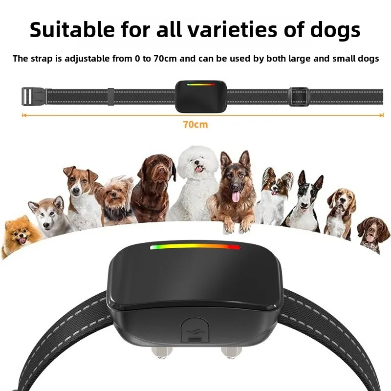 Dispositivo automático antiladridos para perros de compañía, recargable IP67, resistente al agua, antigolpes, Collar de descarga eléctrica, tapón de ladridos para perros - imagen 3