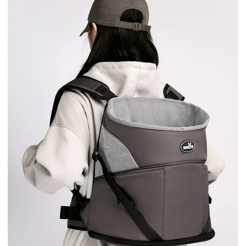 Mochila transportadora frontal para perros, pecho ajustable para gatos y mascotas, transportador al aire libre para viajes, bolsa de transporte grande para cachorros pequeños y medianos
