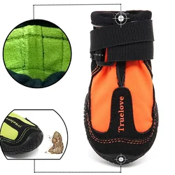 Winhyepet-zapatos para perros, botas cálidas, impermeables, antideslizantes, protectores de pies, ropa para mascotas, suela de goma, zapato de nieve para caminar y viajar