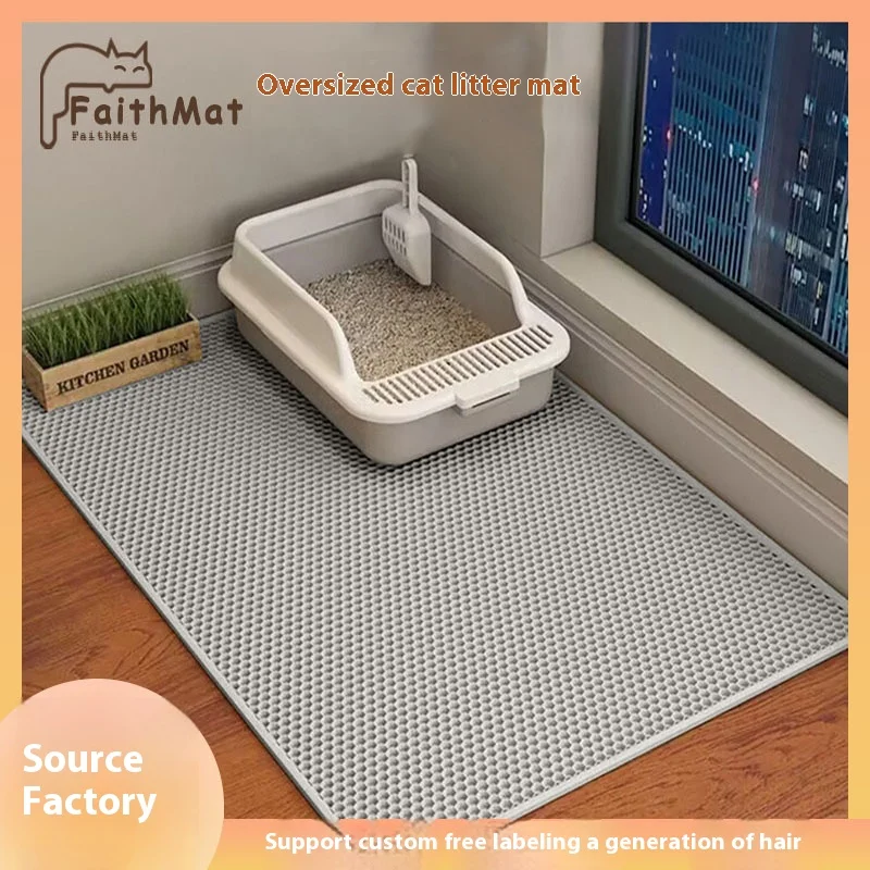 Estera de arena para gatos, impermeable, de doble capa, para caja de arena para mascotas, inodoro para mascotas, estera antideslizante para gatos, estera lavable para gatos, limpieza para mascotas