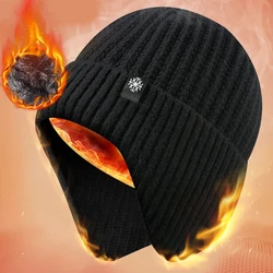 Gorro invernal tejido para perro con capucha cálida de terciopelo