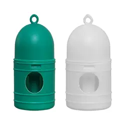Bebedero con asa de un litro para loros y aves de jaula - práctico