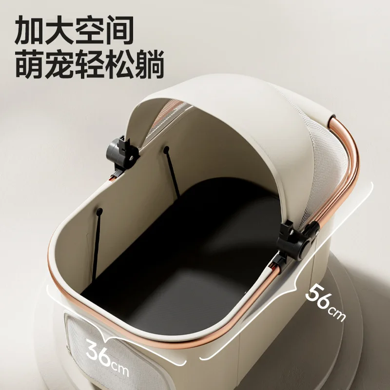 Carrito para perros y gatos pequeños y medianos - plegable - imagen 3