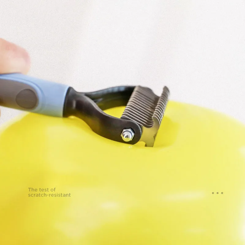 HOOPET-peine de depilación para perros y gatos, cortador de nudos de piel, herramientas de aseo para perros, recortador de pelo para cachorros y gatitos - imagen 5