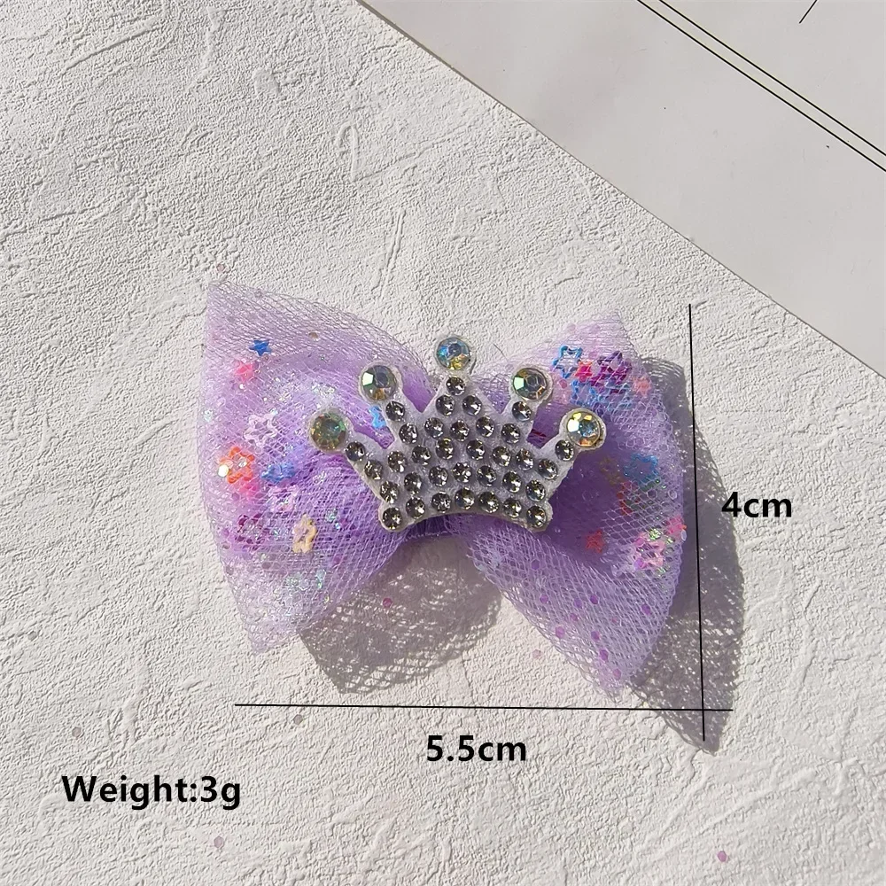 Suministros bonitos para mascotas, lazos ostentosos, corona, horquilla para mascotas, accesorios para el cabello hechos a mano, Clip de aleación para perros y gatos, accesorios de aseo para perros - imagen 5