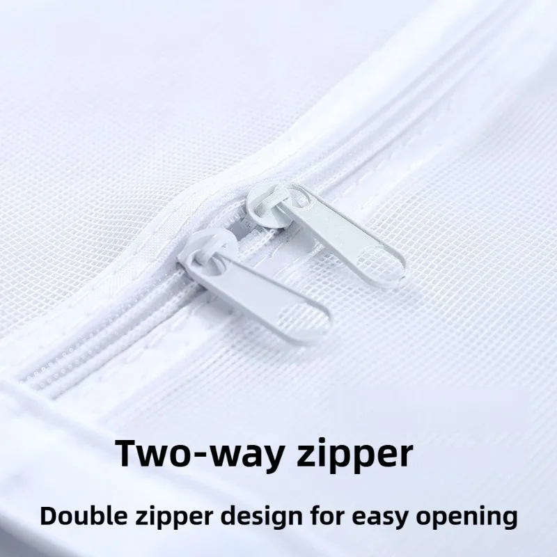 Cortinas de puerta antigatos de malla para evitar que los perros corriendo, pantallas de puerta, partición de pantalla de ventilación para sala de estar, cortinas para mascotas con cremalleras - imagen 5