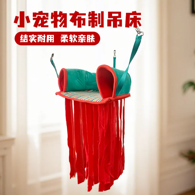 Hamaca para mascotas, bolsa de miel para ardilla, hamaca planeadora, nido colgante para hámster, canal cálido de doble capa para mascotas - imagen 4