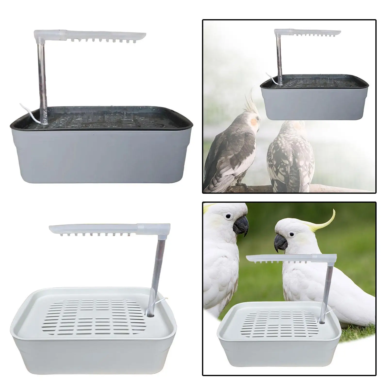 Parrot Automatic Bathing Box, Electric Birds Bathtub Shower, Reusable Parrot Bathtub, Automatic Pet Bird Bath for Canary Parrot Automatic Bathing Box, Electric Birds Bathtub Shower, Reusable Parrot Bathtub, Automatic Pet Bird Bath for Canary