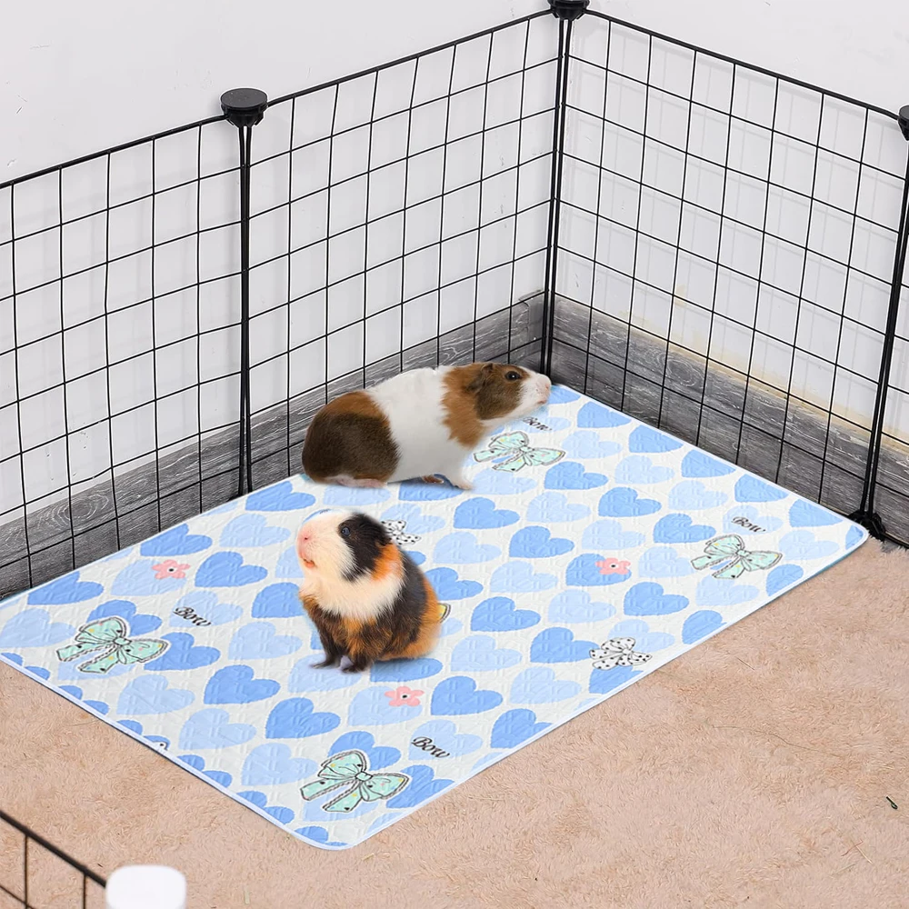 Almohadilla para orinar conejillo de indias con estampado, esteras reutilizables con forro para jaula para animales pequeños, hámsteres, conejos y ardillas, multiusos, fácil de limpiar, 1 ud.