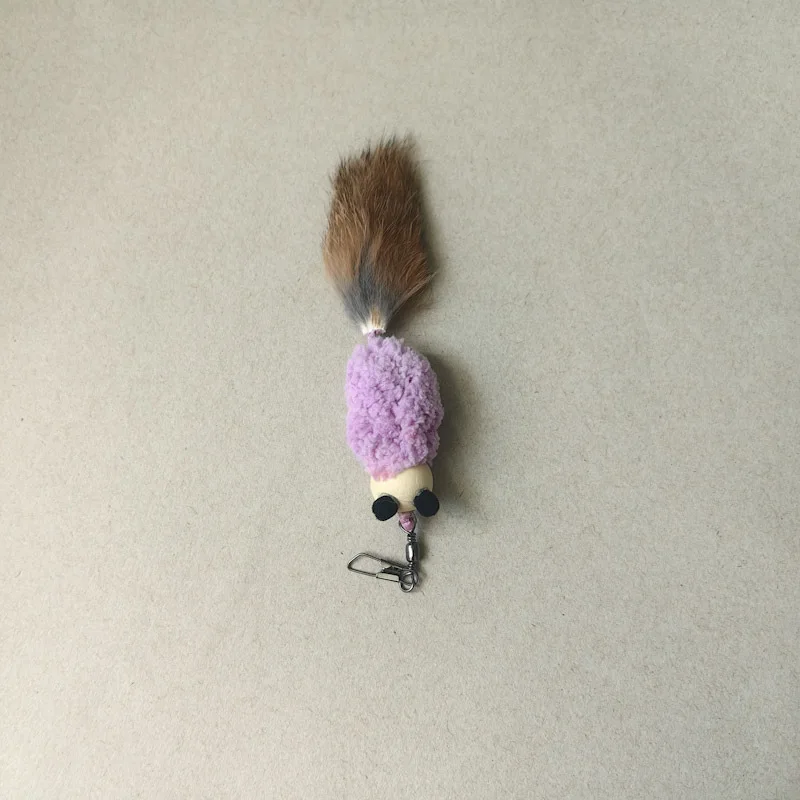 Varita interactiva con peluche de conejo para gatos – Cabezas intercambiables - imagen 2