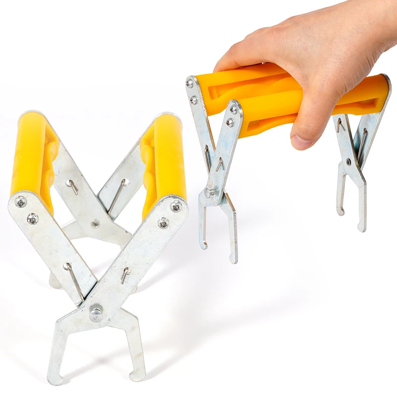 Pinza inoxidable colmenas mango plástico amarillo herramienta apicultura - imagen 2