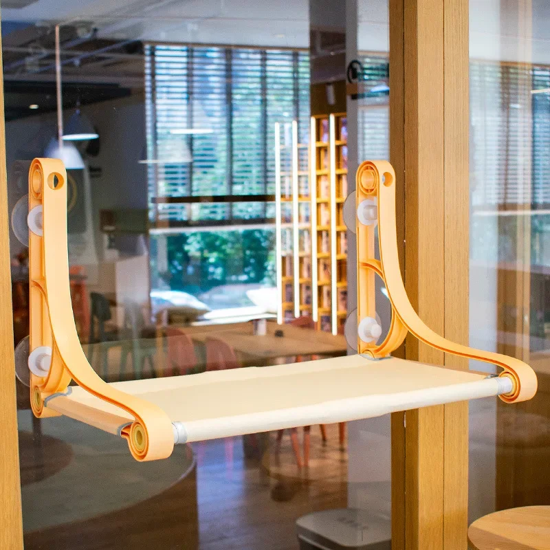 OUZEY-camas colgantes para gatos, hamaca para gatos con rodamiento de 22,5 kg, cómoda ventana soleada, asiento para mascotas, extraíble, lavable, para gatitos y gatos - imagen 5