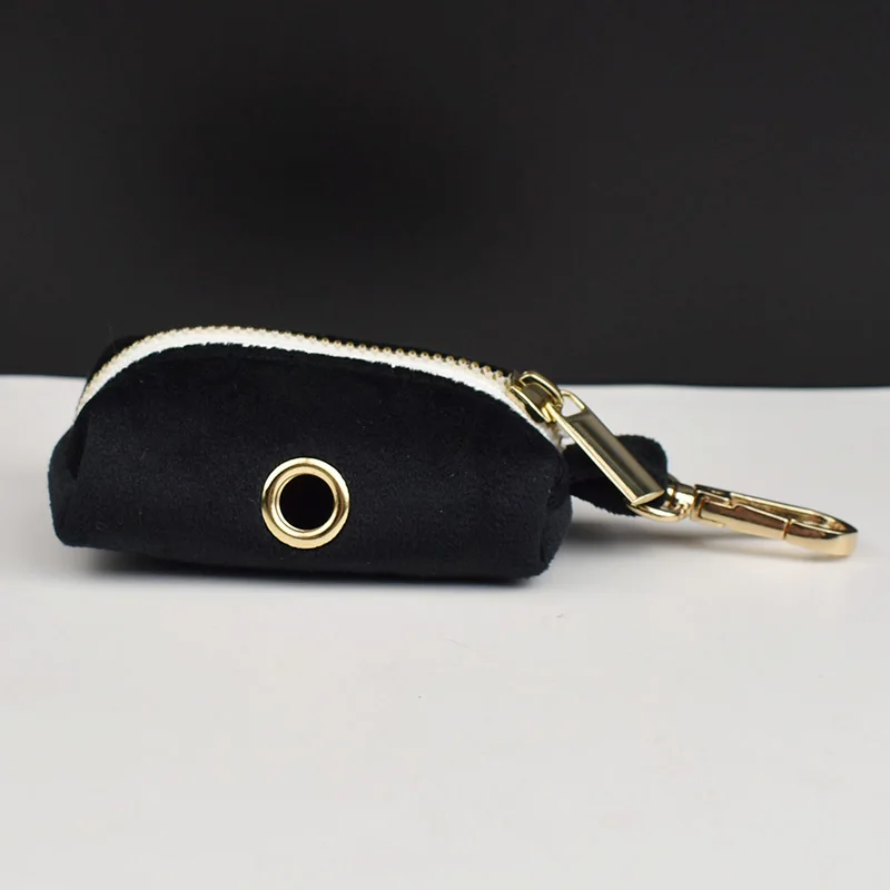 Juego de Collar y correa de terciopelo negro para perros pequeños, medianos y grandes, placa con nombre grabada personalizada, suministros para mascotas, correa para perros de terciopelo 13 - imagen 5