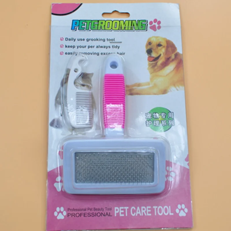 Cepillo removedor de pelo para perros y gatos, peine de aseo y cuidado para pelo largo, masaje para mascotas, cepillo de baño de limpieza, raspador, suministros para perros - imagen 5